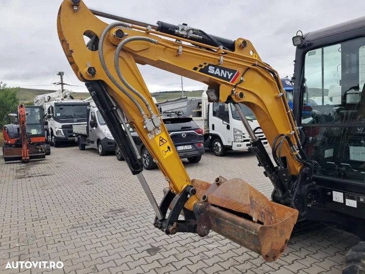 Sany sy26u miniexcavator cu doua cupe si lama tip buldozer - 7