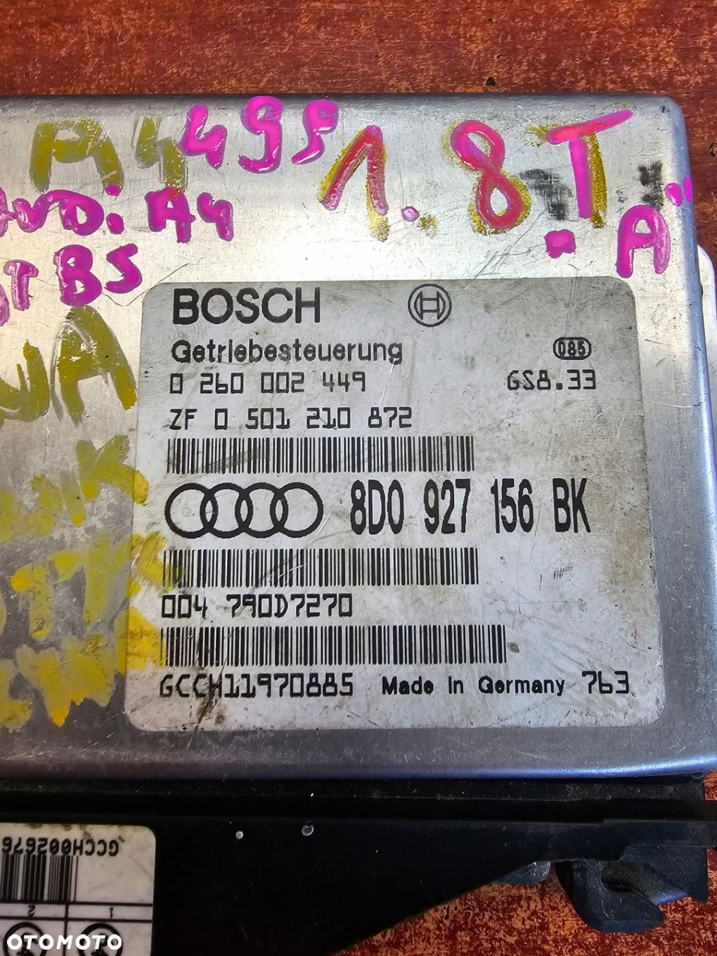 KOMPUTER STEROWNIK SILNIKA VW PASSAT B5 AUDI A4 8D0927156BK - 4