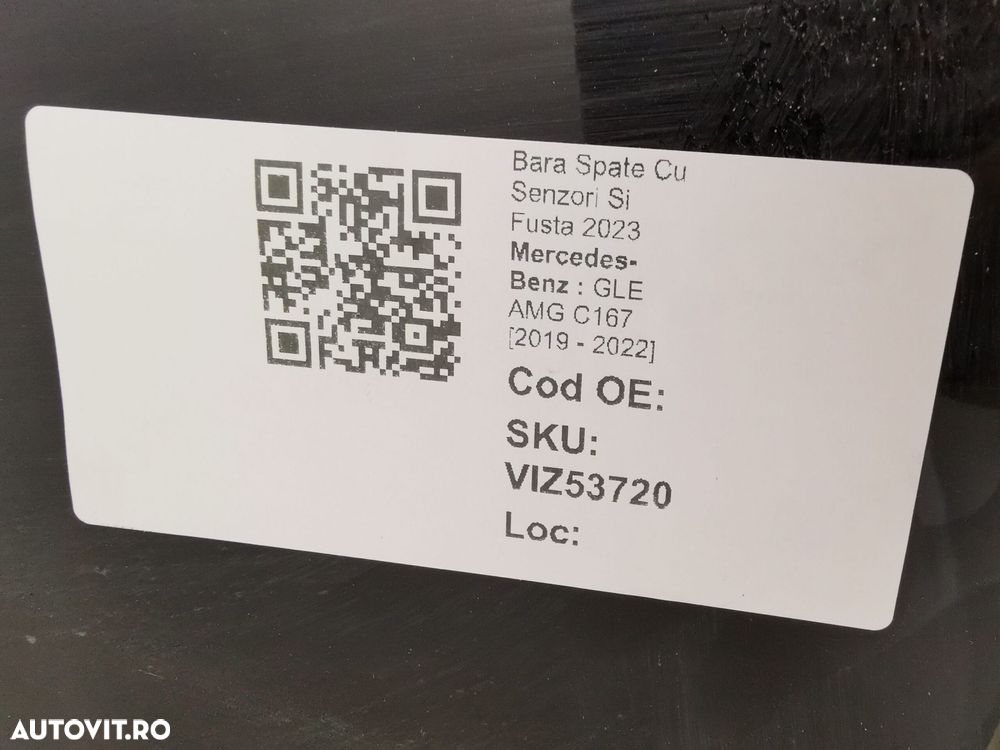 Bara Spate Cu Senzori Si Fusta 2023 Mercedes-Benz  GLE AMG C167 2019 2 - 8