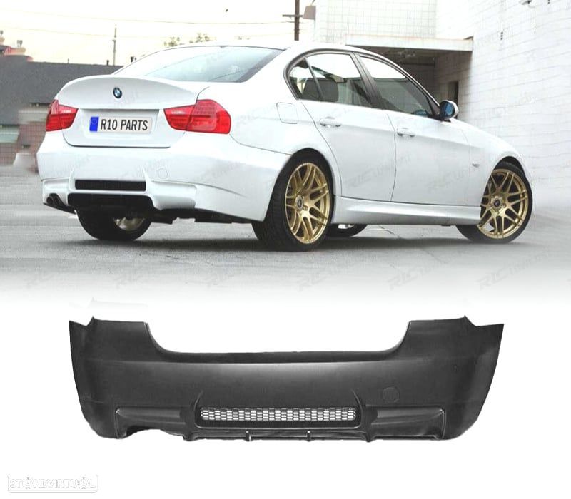 PÁRA-CHOQUES TRASEIRO BMW E90 LOOK M3 SAÍDA ESQUERDA - 1