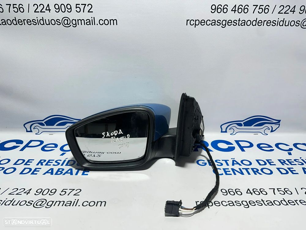.ESPELHO RETROVISOR ESQUERDO SKODA Rapid 5JC857407C 2012 - 2019 - 4