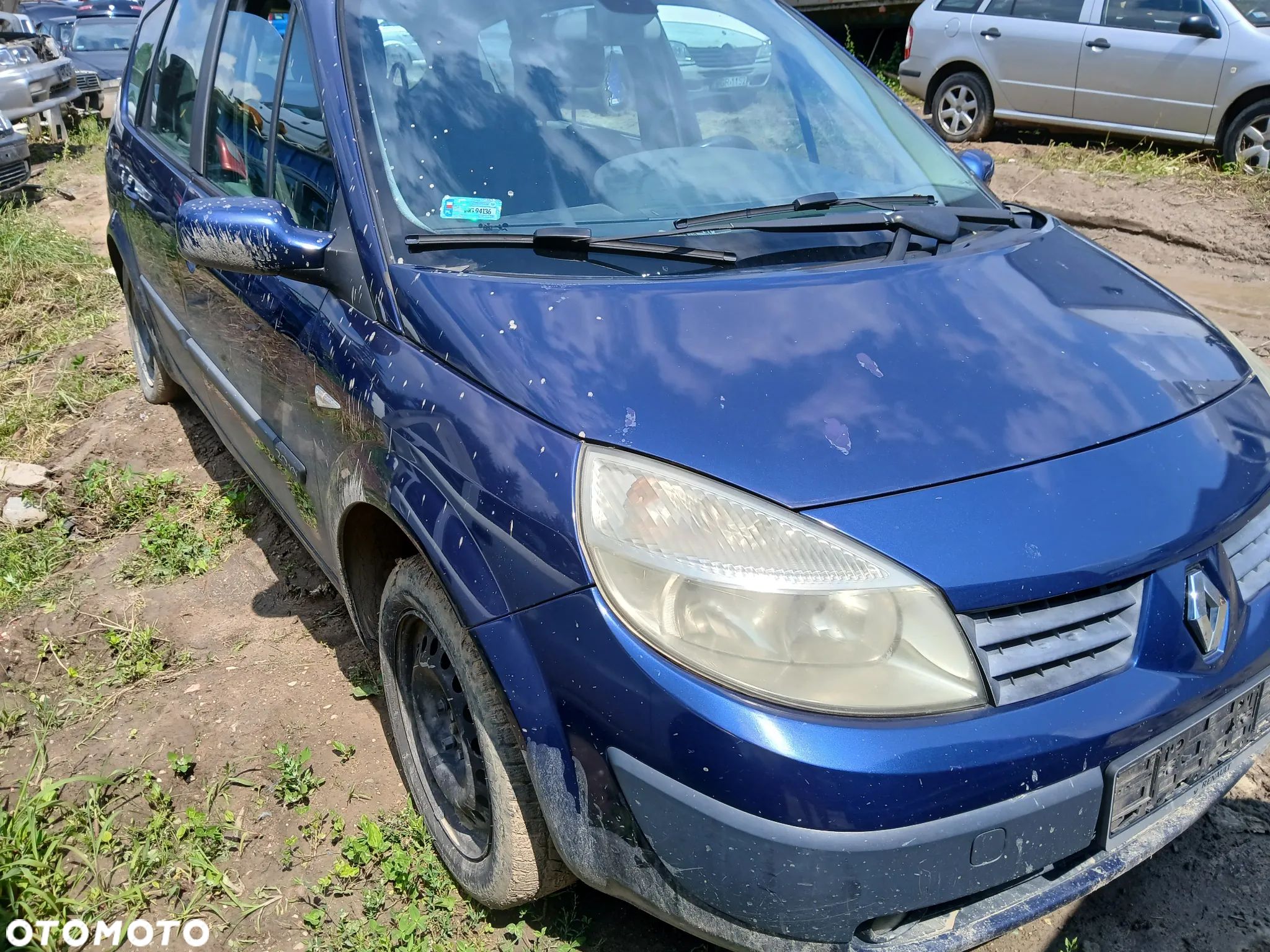 renault scenic II tef43 maska zderzak lampa grill błotnik drzwi zbiornik paliwa szyba lusterko - 1