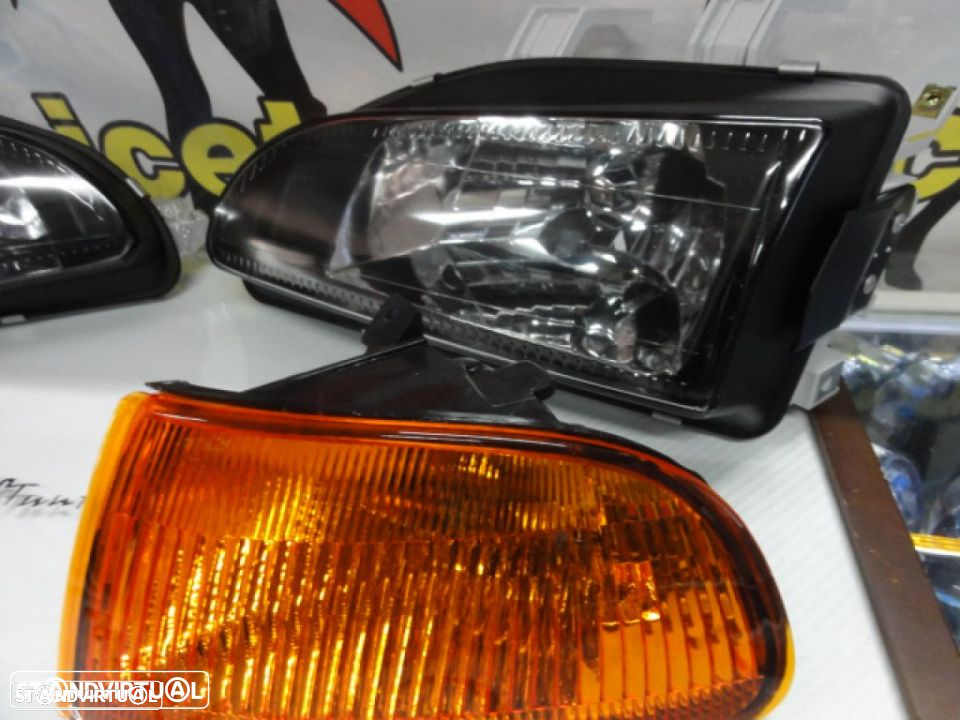 Farois frontais com luz branca 5000k Honda civic 92-95 JDM + piscas frontais JDM 2, 3 portas EG3, EG4, EG5, EG6, EJ1, EJ2 - 14