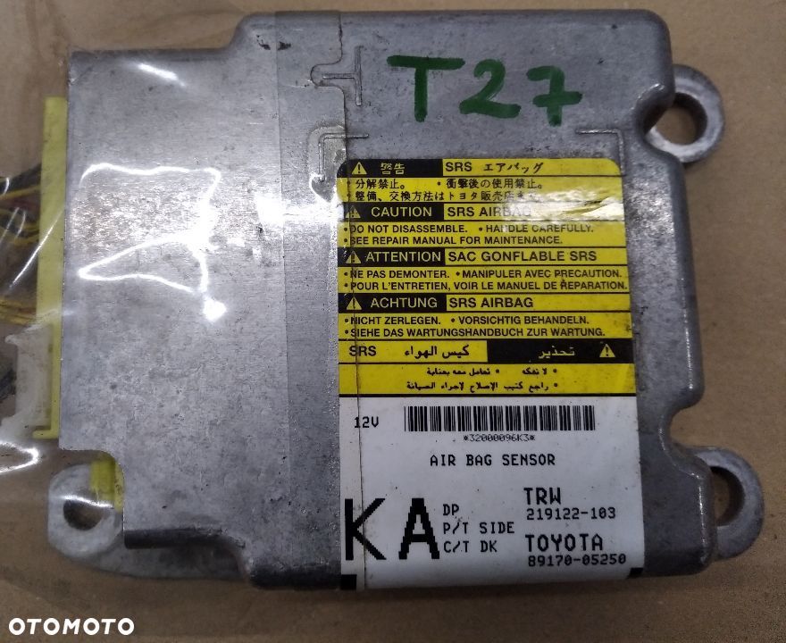 Toyota Avensis T27 modul sterownik sensor airbag poduszek 89170-05250 - 1