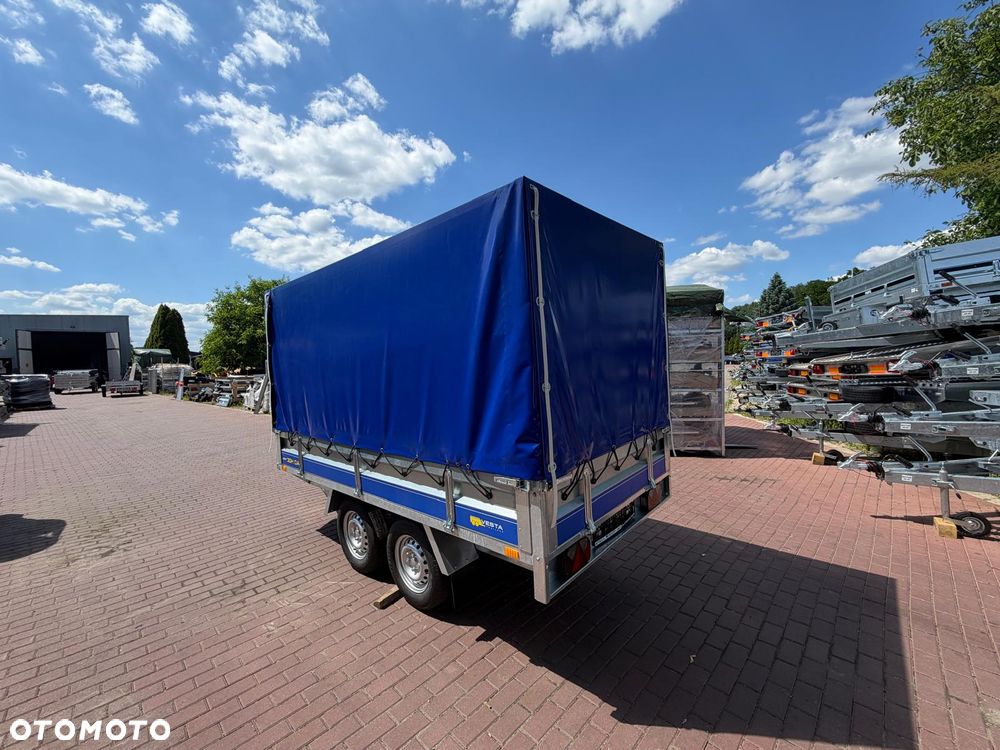 Inny Przyczepa Vesta 30HDA Hochlader DMC 750 kg 301x150x38 2 osie ze stelażem i plandeką H120 spawana rama koła pod spodem - 6
