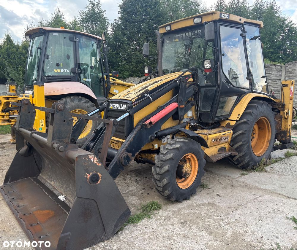 Caterpillar CAT 428C 2001r 4x4 perełka koparko ładowarka teleskop widły rekin - 1