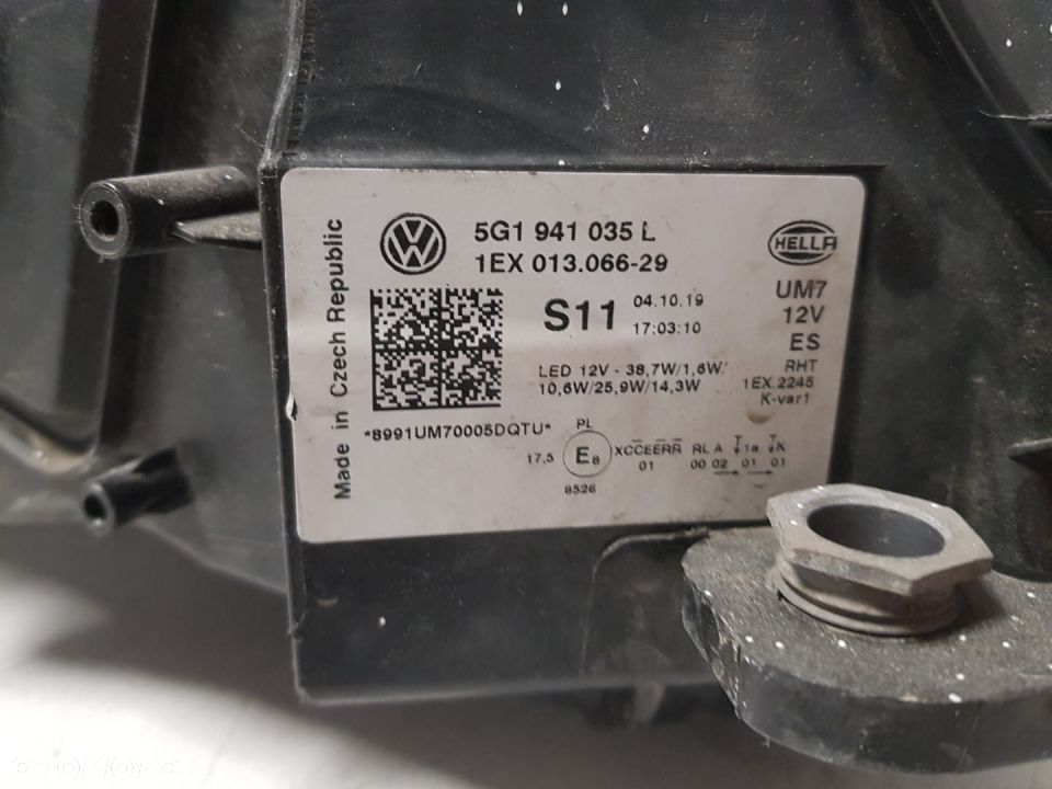 VW GOLF 7 VII LIFT LAMPA LEWA PRZEDNIA PRZÓD REFLEKTOR FULL LED 5G1941035L - 6