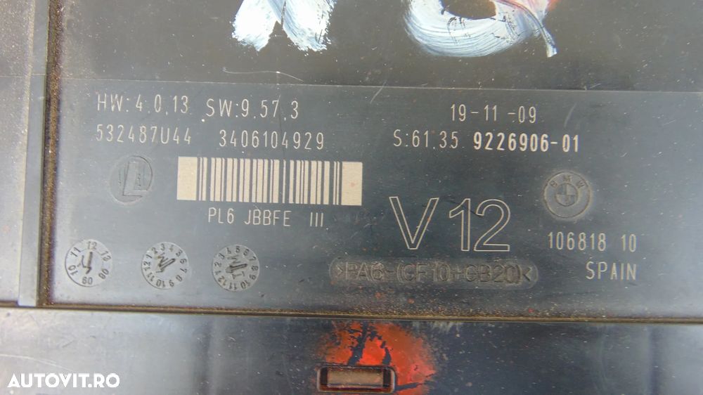 Modul confort BMW Seria 5 F07/F10/F11  an 2009-2013 cod 9226906-01 - 3