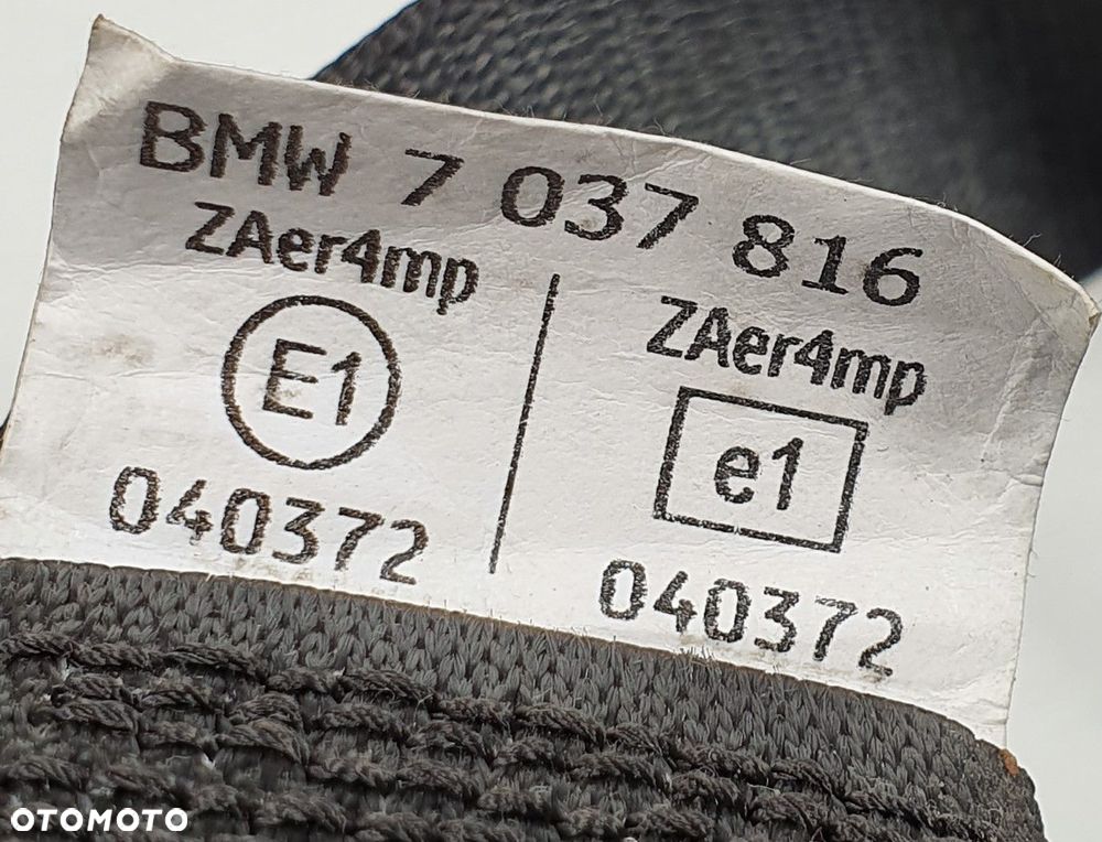 PAS BEZPIECZEŃSTWA PRAWY PRZÓD BMW 7 E65 7037816 - 2