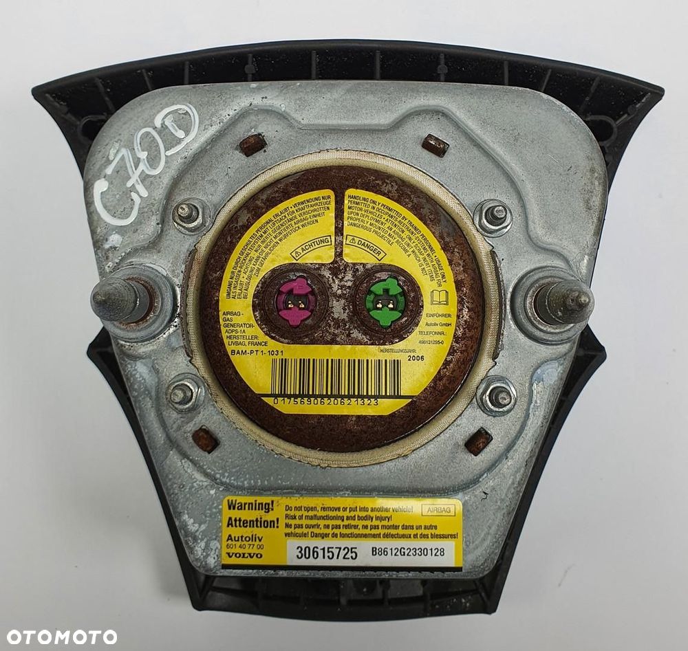 PODUSZKA AIR BAG AIRBAG KIEROWCY VOLVO C70 II 30615725 - 2