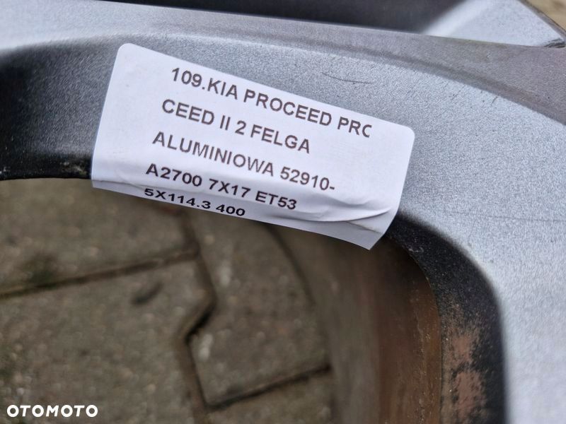 kia proceed pro ceed ii 2 felga alufelga 17 52910-a2700 7x17 et 53 5x114.3 - 6
