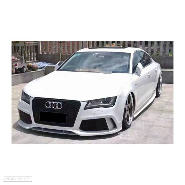 Kit Audi A7 RS7 11-15 Look em plástico Para-choques frontal + difusor traseiro + ponteiras + embaladeiras