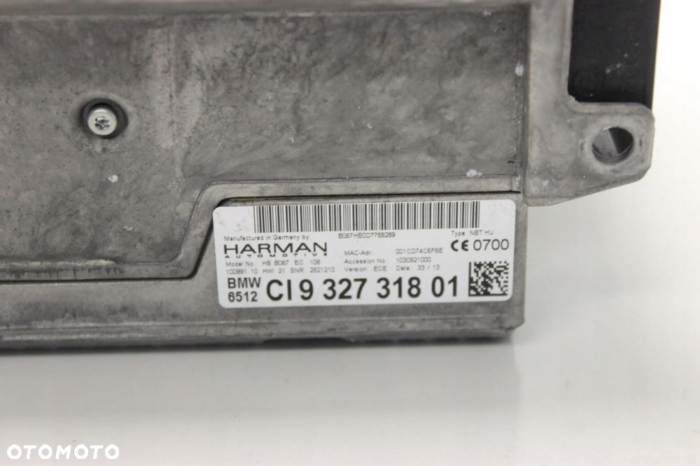 RADIO NAVI RADIOODTWARZACZ BMW 5 F10 F11 2010R- 9327318 01 - 5