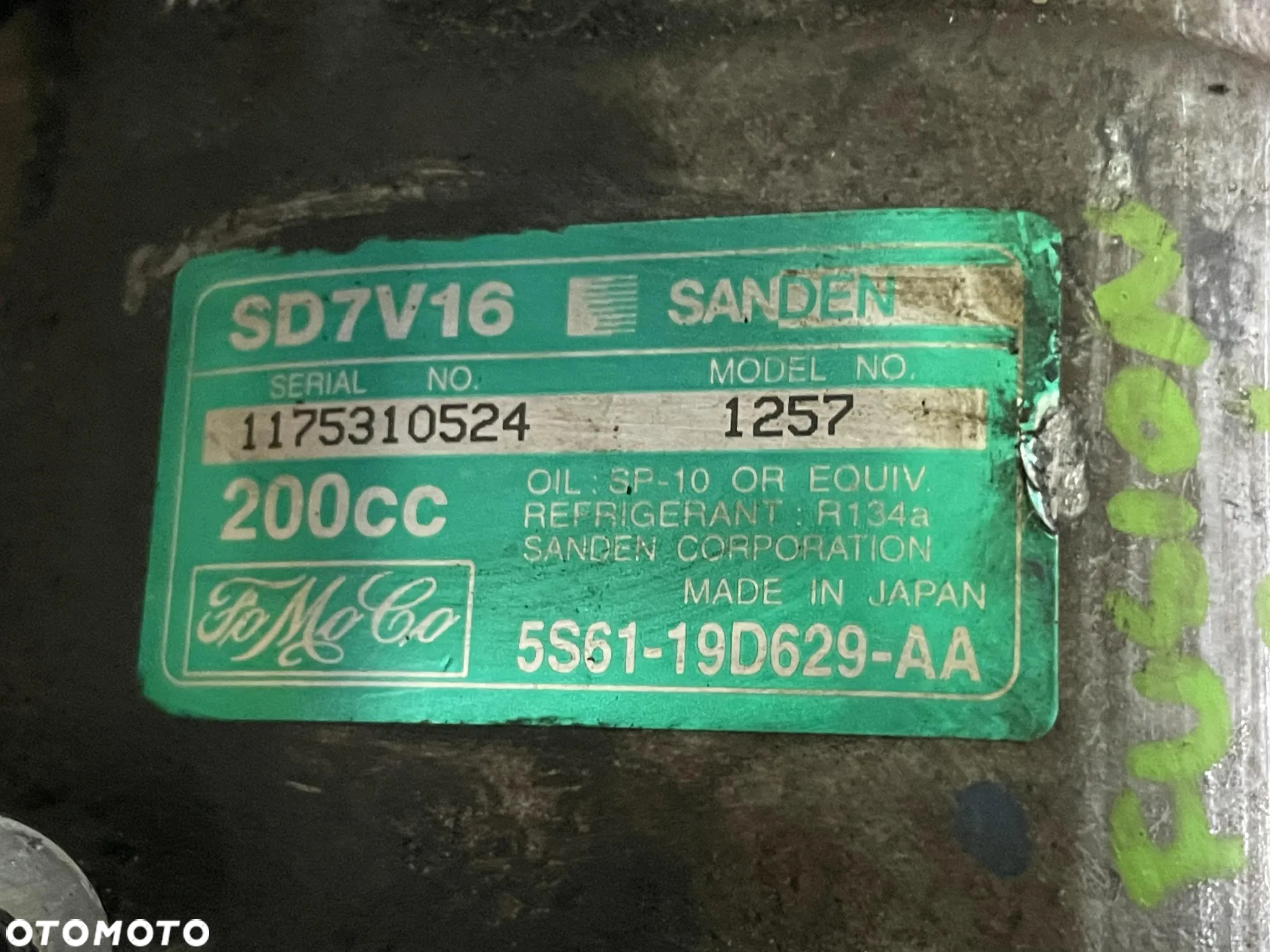 Sprężarka klimatyzacji Ford Fusion 1.6 diesel OE 5S61-19D629-AA - 4