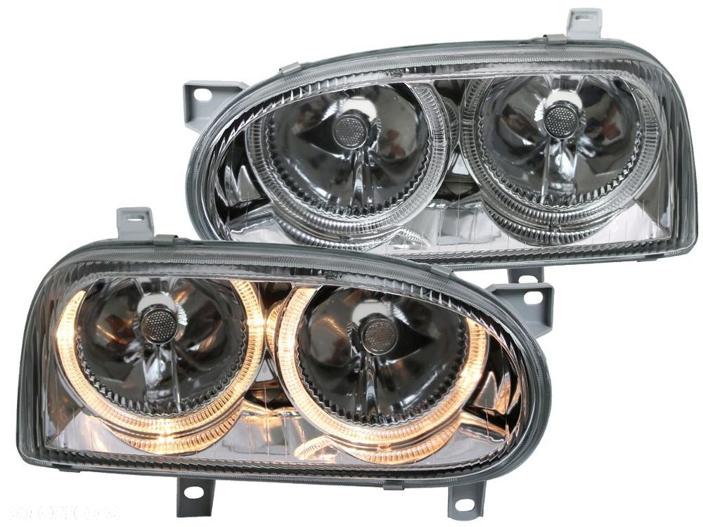 Lampy Reflektory GOLF III 3 RINGI Chrom - 2