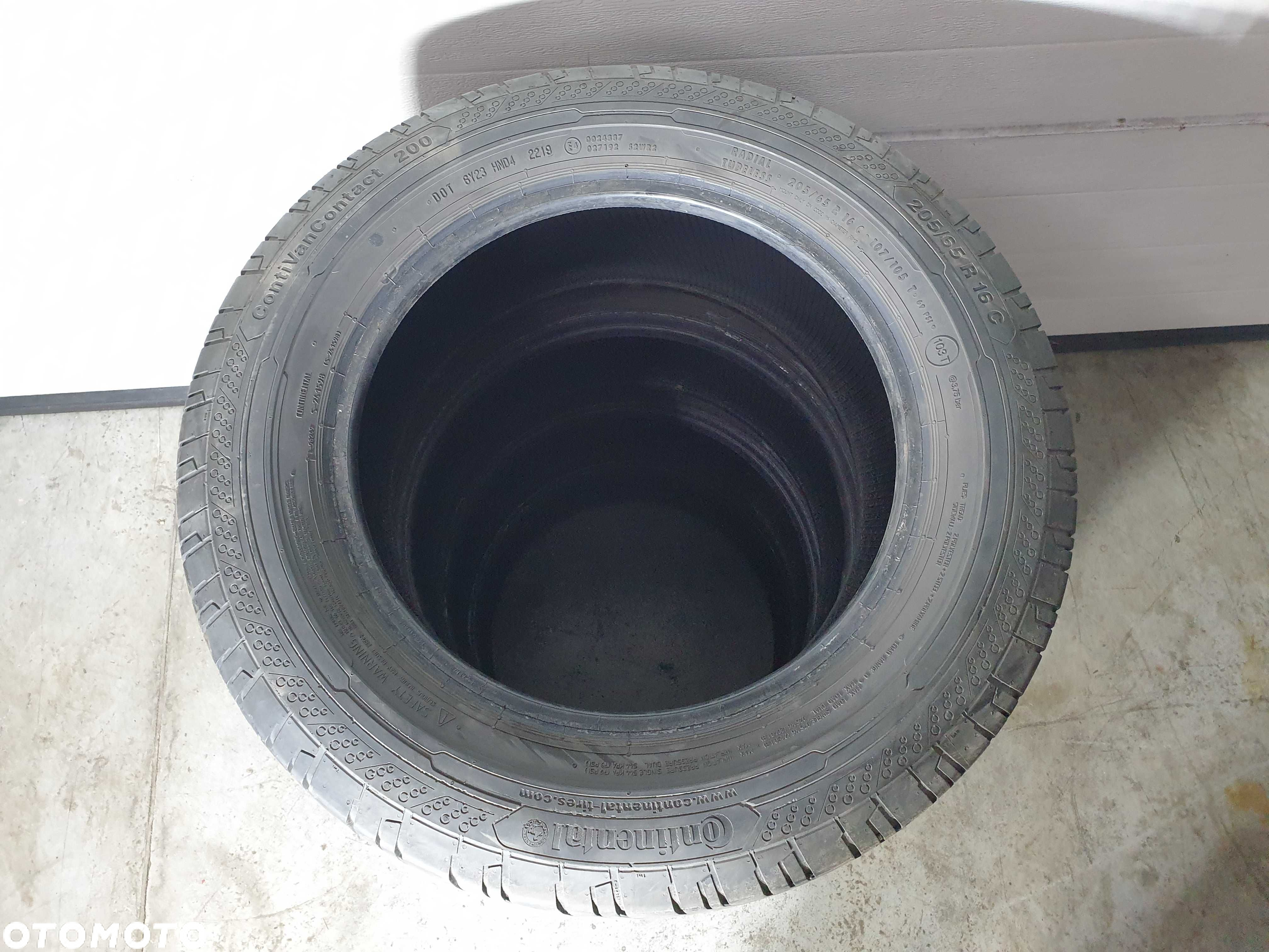 4szt. 205/65/16C 107/105T Continental VanContact 200 7mm 2019r [ 767 ] - 4