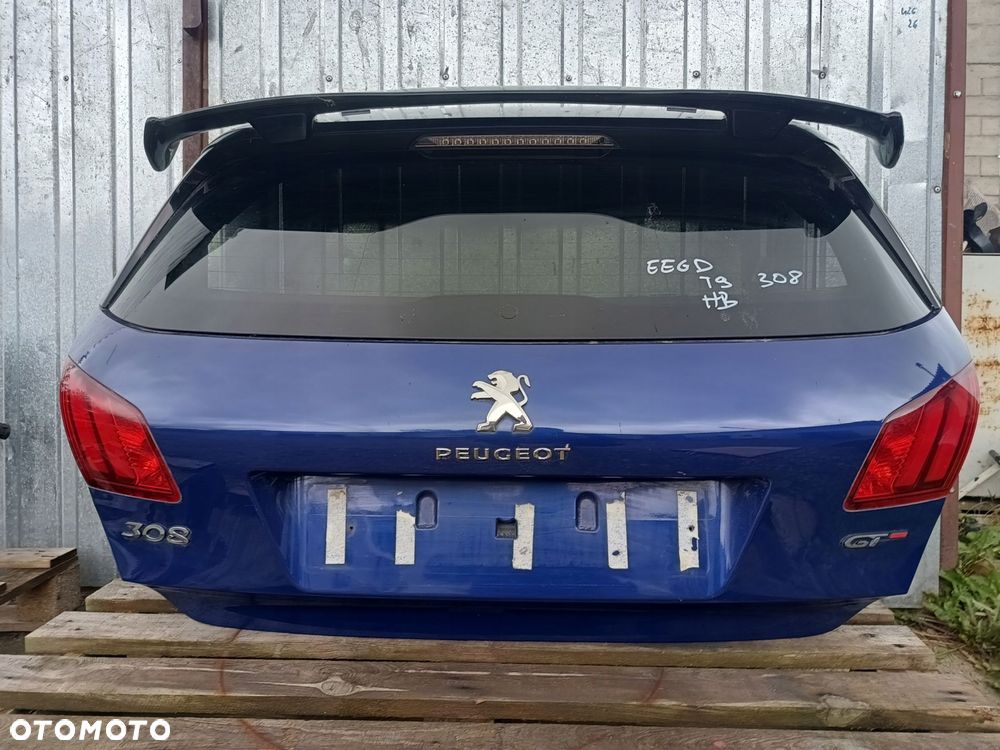 peugeot 308 ii t9 13r- klapa tył bagażnika hb eegd gt gti lotka spojler - 3
