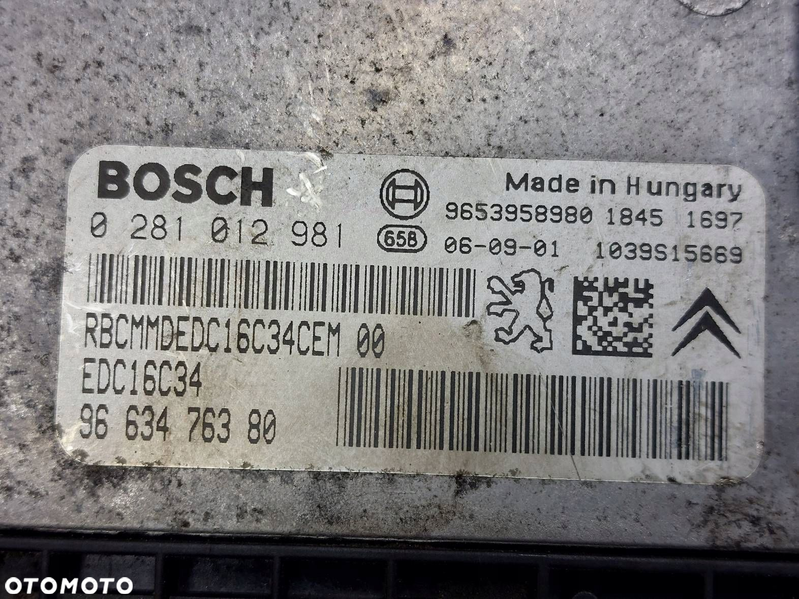 ZESTAW STARTOWY CITROEN C4 PICASSO I 1.6 HDI 9663476380 9664055680 - 2