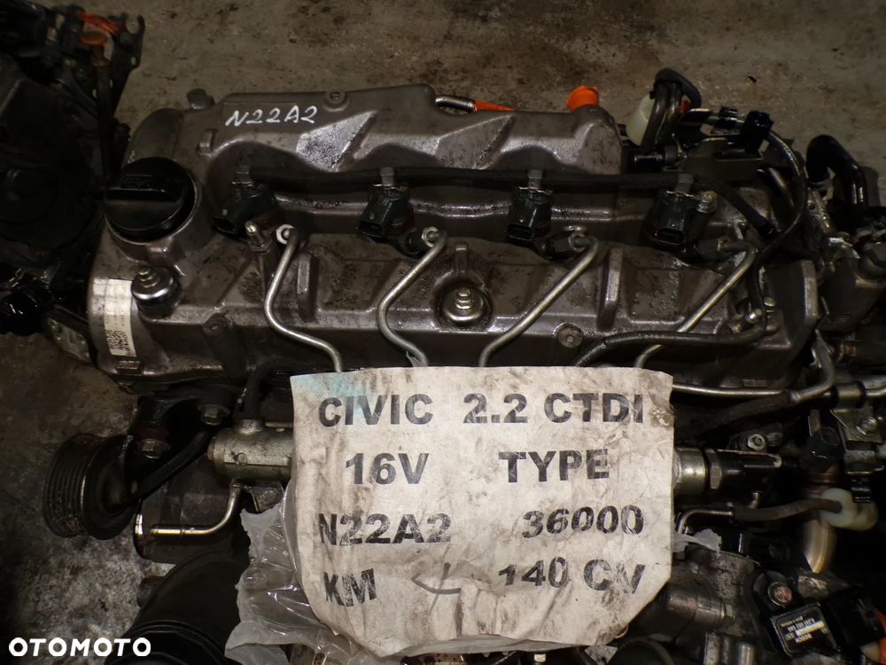 Kompletny Silnik Honda Civic CR-V 2.2 CDTI N22A2 36tyś km Gwarancja - 2