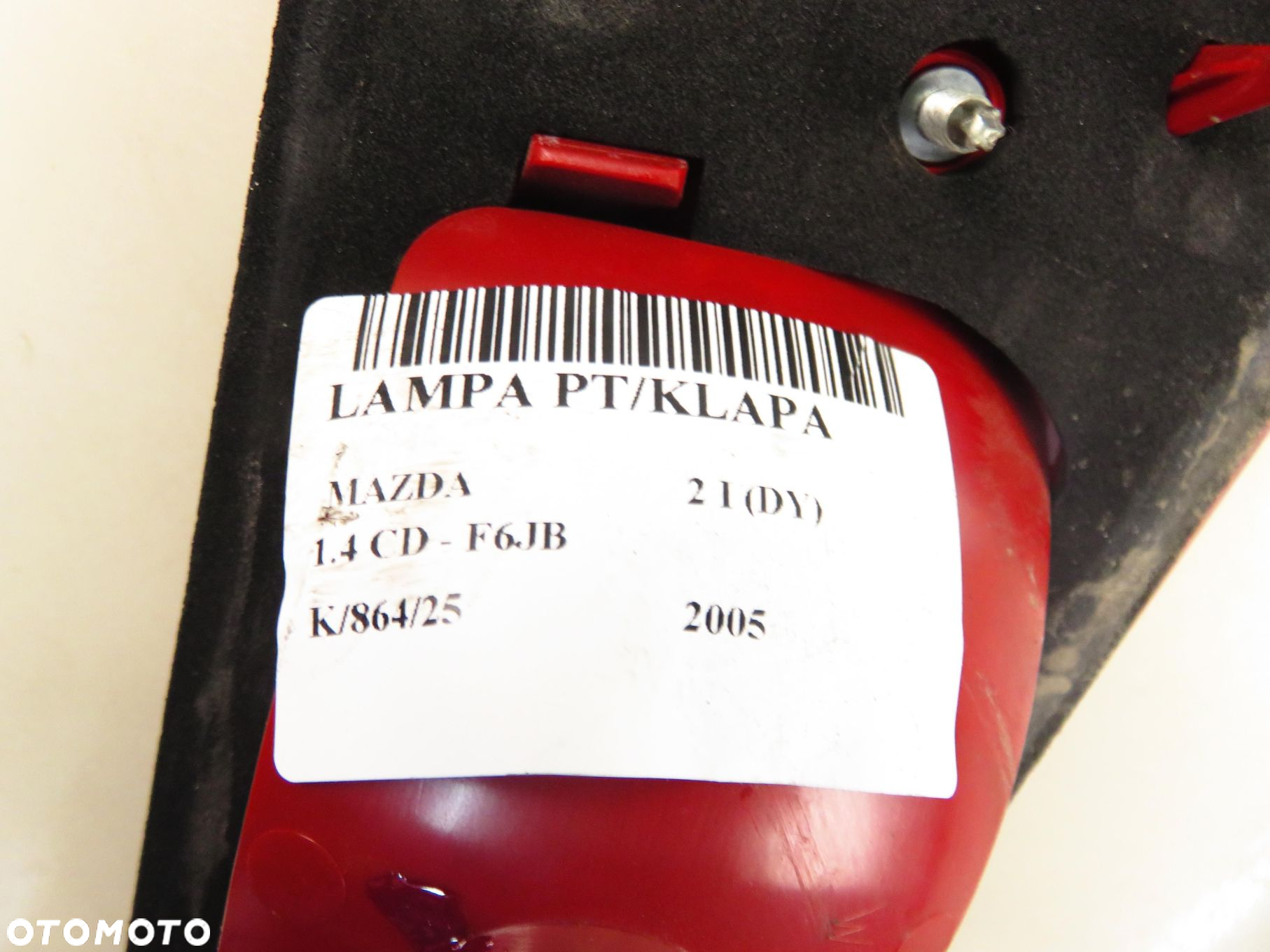 LAMPA PRAWA TYLNA KLAPA MAZDA 2 I (DY) 3M7113547AG 964864 - 2