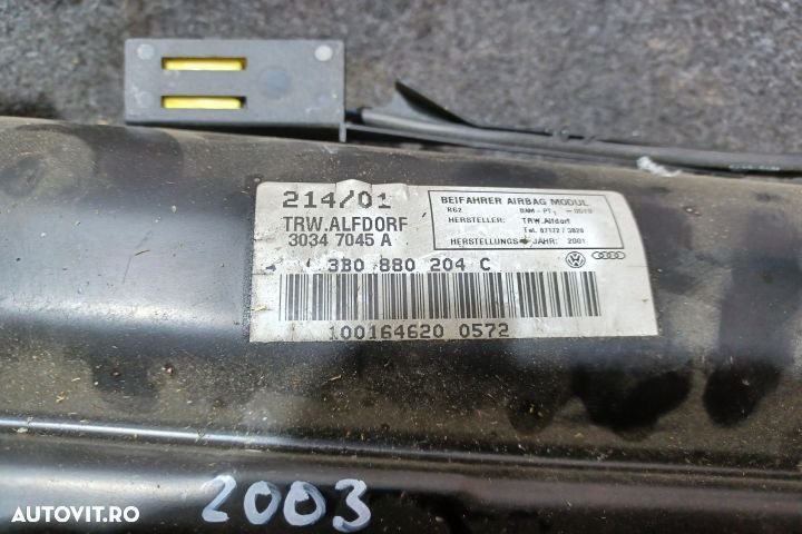 Airbag pasager 3B0880204C 3B0880204 Volkswagen VW Passat B5 [1996 - 2 - 4