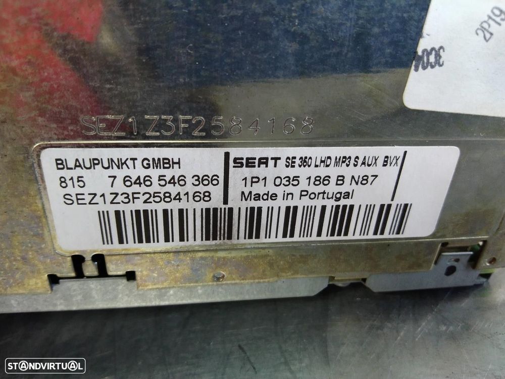 SISTEMA AUDIO / RADIO CD SEAT LEON 2006 -1P1035186B - 4