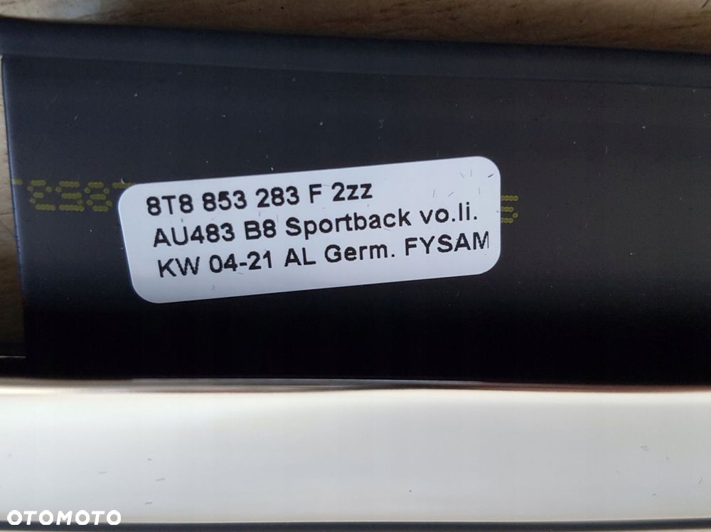 audi a5 b8 sportback listwa zgarniająca lewy przód chrom 8t8853283f 2zz - 4