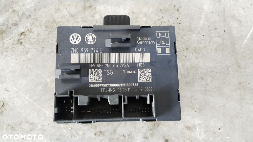 VW SEAT STEROWNIK MODUŁ DRZWI 7N0959792E - 1