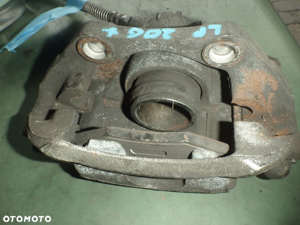 zacisk jarzmo hamulcowe tarcza klocki peugeot 206 206+ 206cc 207 306 oryginal jak nowy - 8