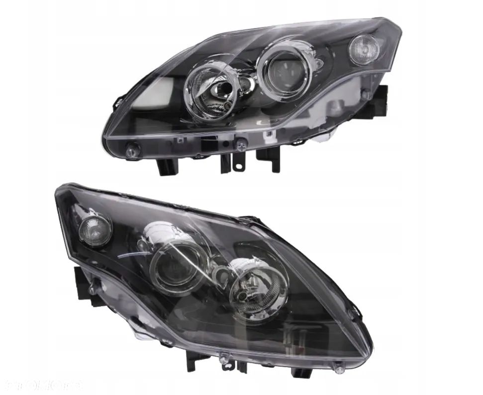 Reflektor Lampa Przód Renault Laguna III 3 2007-2010 H7+H7 Prawa Lewa Czarna - 1