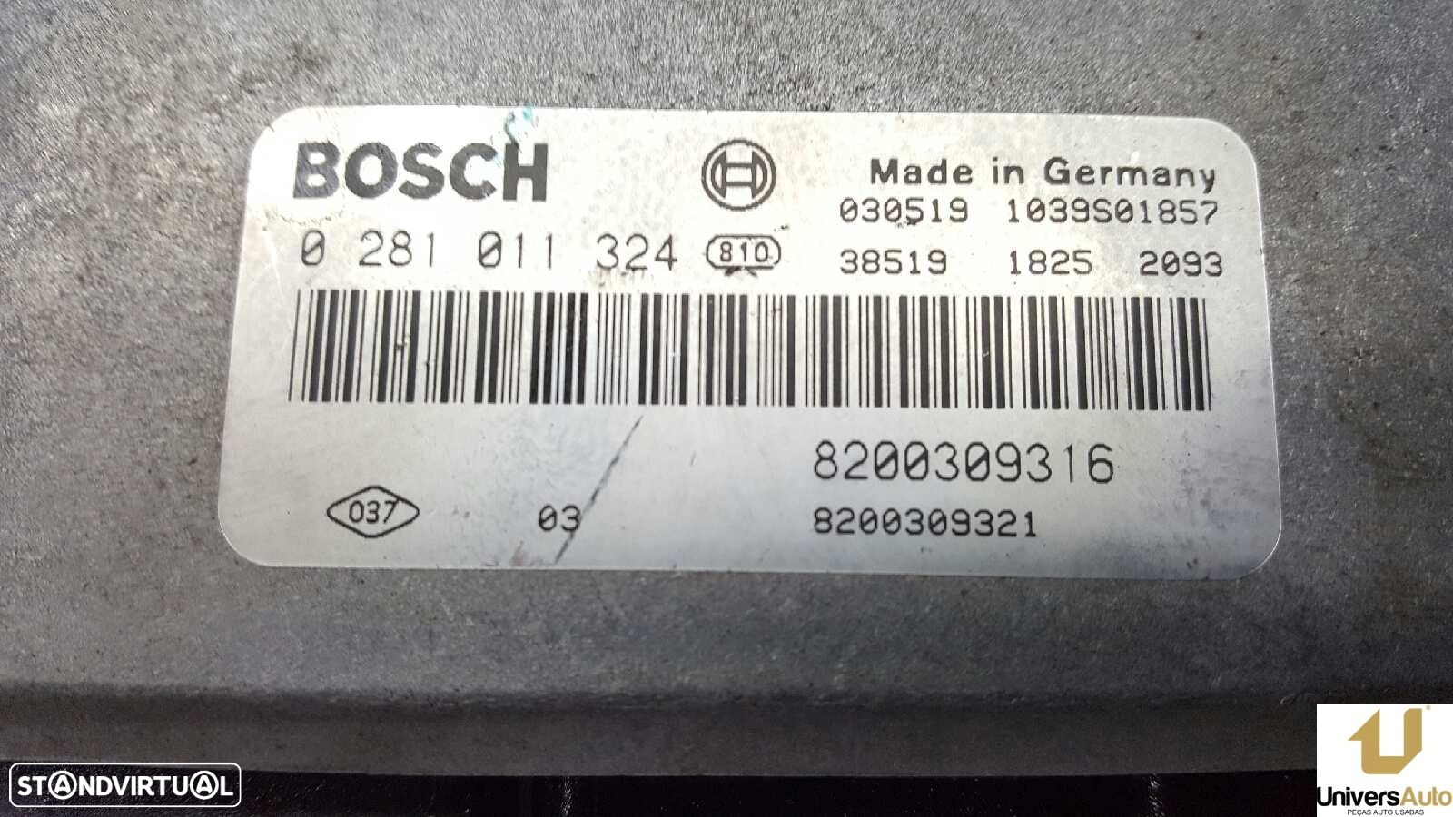 CENTRALINA DO MOTOR UCE RENAULT SCENIC (JA..) 1.9 DCI DIESEL CAT - 4