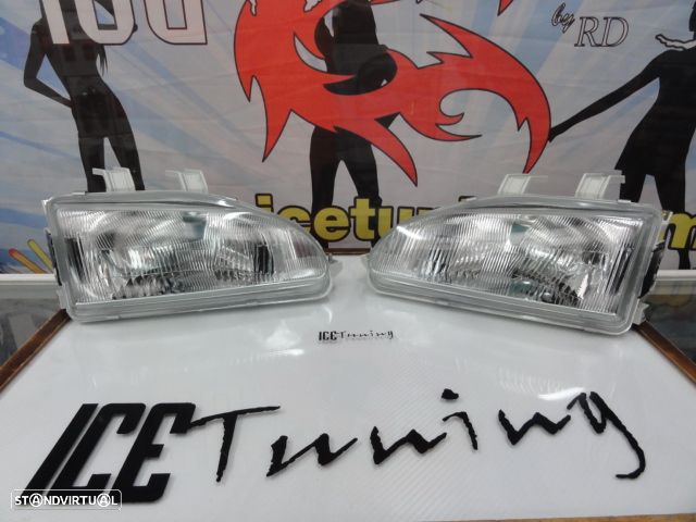 Faróis frontais manuais com luz branca 5000k Honda civic 92-95 2, 3 portas EG3, EG4, EG5, EG6, EJ1, EJ2, 4 portas EG8, EG9, EH8, EH9 - 1