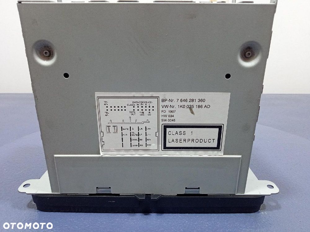 VW TOURAN I 1T GOLF V PASSAT B6 RADIO CD MP3 FABRYCZNE 1K0035186AD - 6