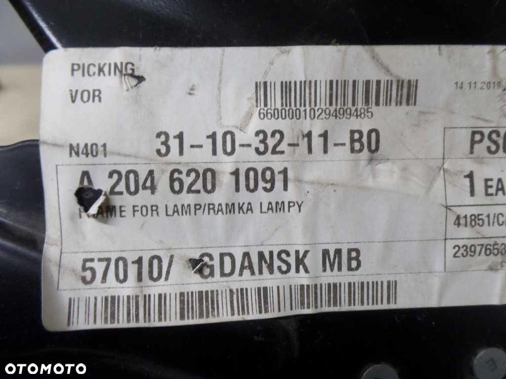 MERCEDES C KLASA W204 OKULAR PASA PRZEDNIEGO PRAWY A2046201091 - 4