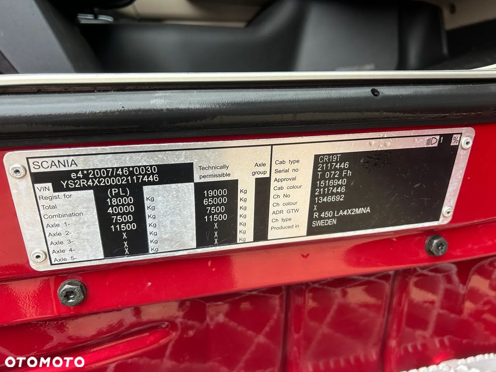 Scania R450 RETARDER / SKÓRY / NAVI / AUTOMAT / POLSKI SALON / ZBIORNIKI PALIWA 1500 L / LAMPY LED / FULL SPOJLERY / TYŁ 4 PODUSZKI / BARDZO ŁADNA SCANIA 2015 ROK !! - 22