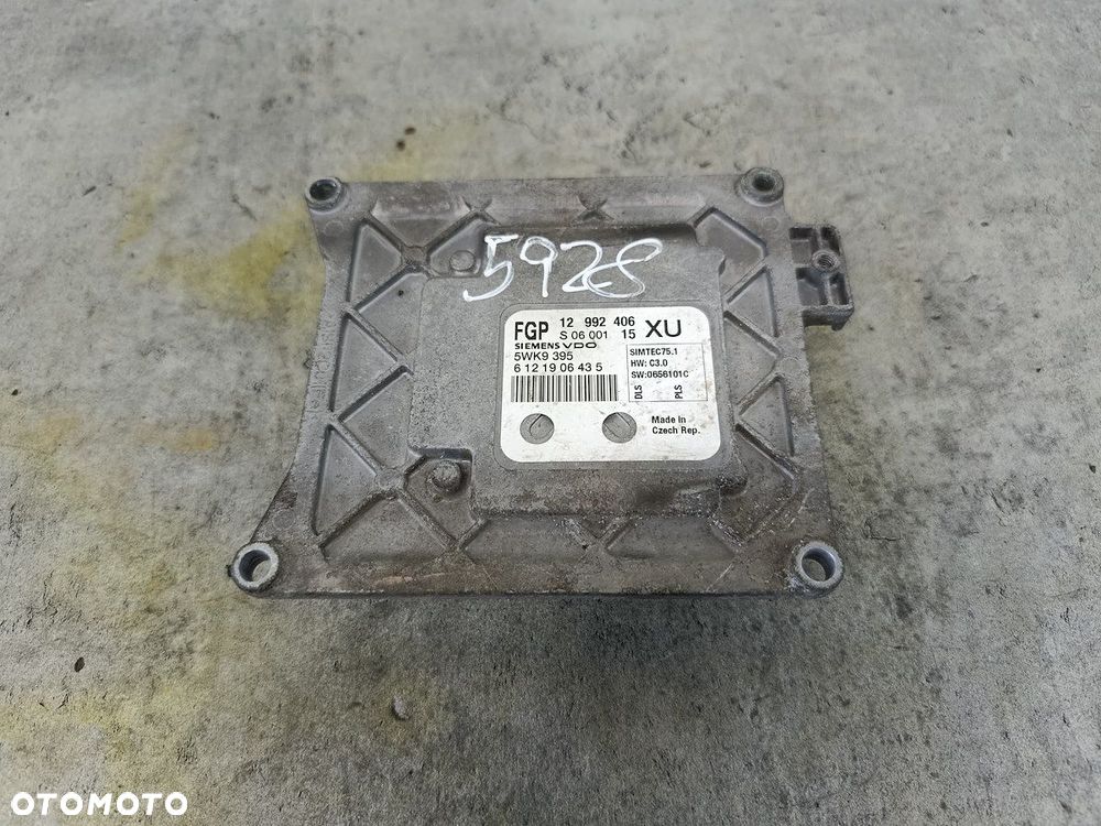 KOMPUTER, STEROWNIK OPEL ZAFIRA B 12992406XU 5WK9395 1.8 16V - 2