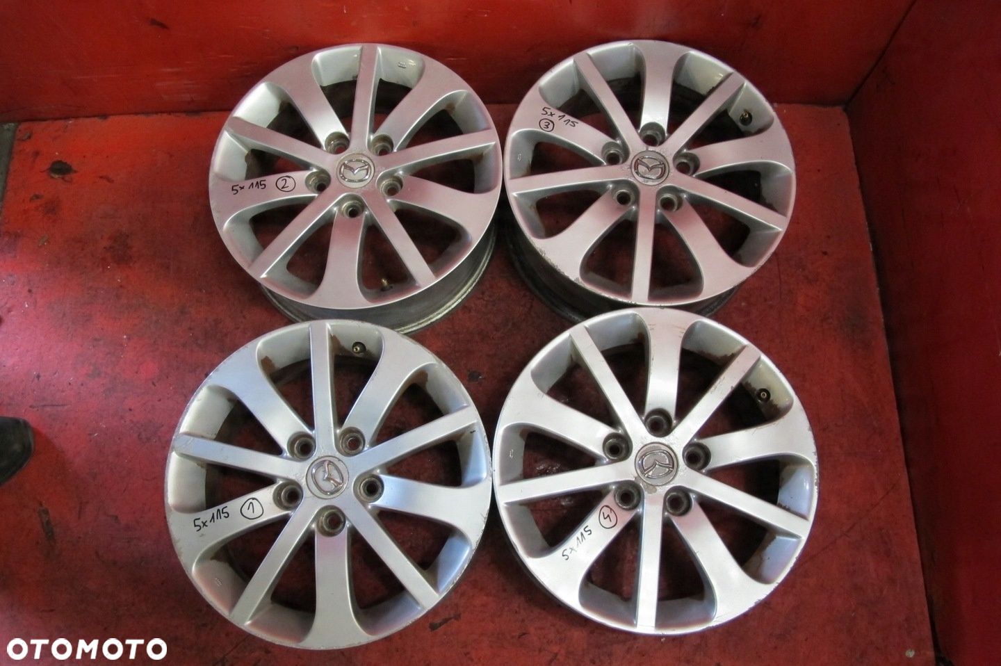 MAZDA 5 CR19 FELGI ALUMINIOWE 16 6.5J ET52 5x114.3 9965526560 KOMPLET - 1