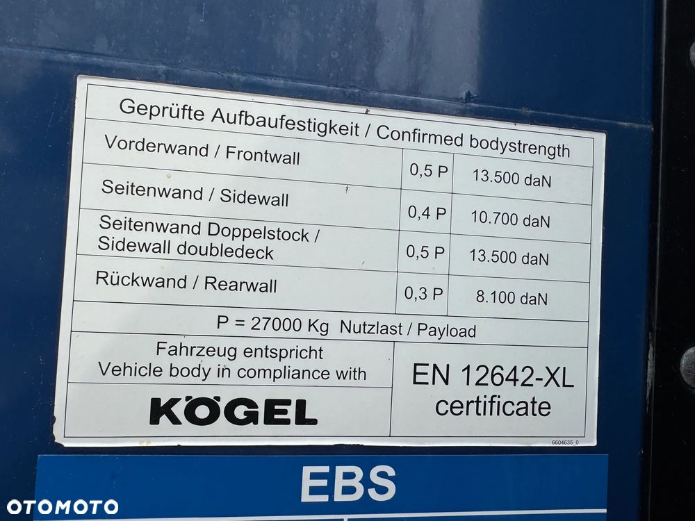 Kögel Mega 2,90-3,00m, 435/50R19,5, SAF!! - 30