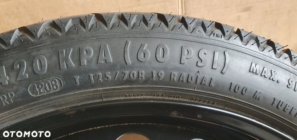 Koło zapasowe dojazdówka zapas 8K0601027 R19 T125/70 5x112 4j et 29 2190900 - 9