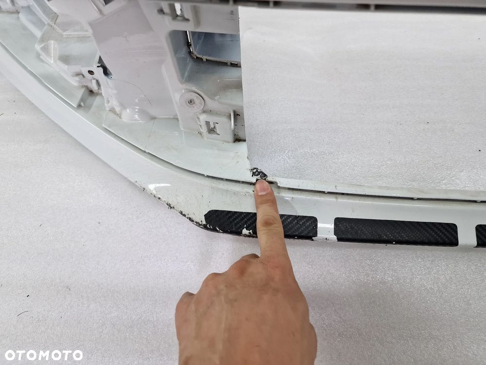 VW POLO 6C0 LIFT 13-17 ZDERZAK PRZEDNI PRZÓD NA SPRYSKI + 4X PDC , ŁADNY , BIAŁY , NR 6C0807221 , NR AUKCJI NZ744 - 20