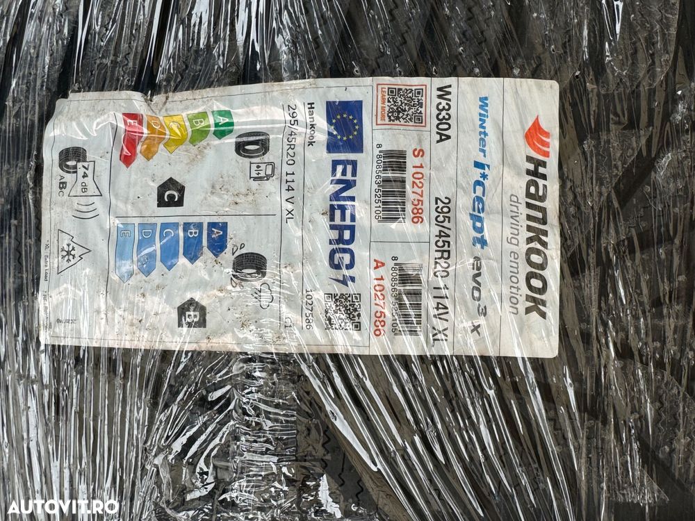 Vând set anvelope 255/55/20-295/45/20 Hankook de iarnă noi - 3