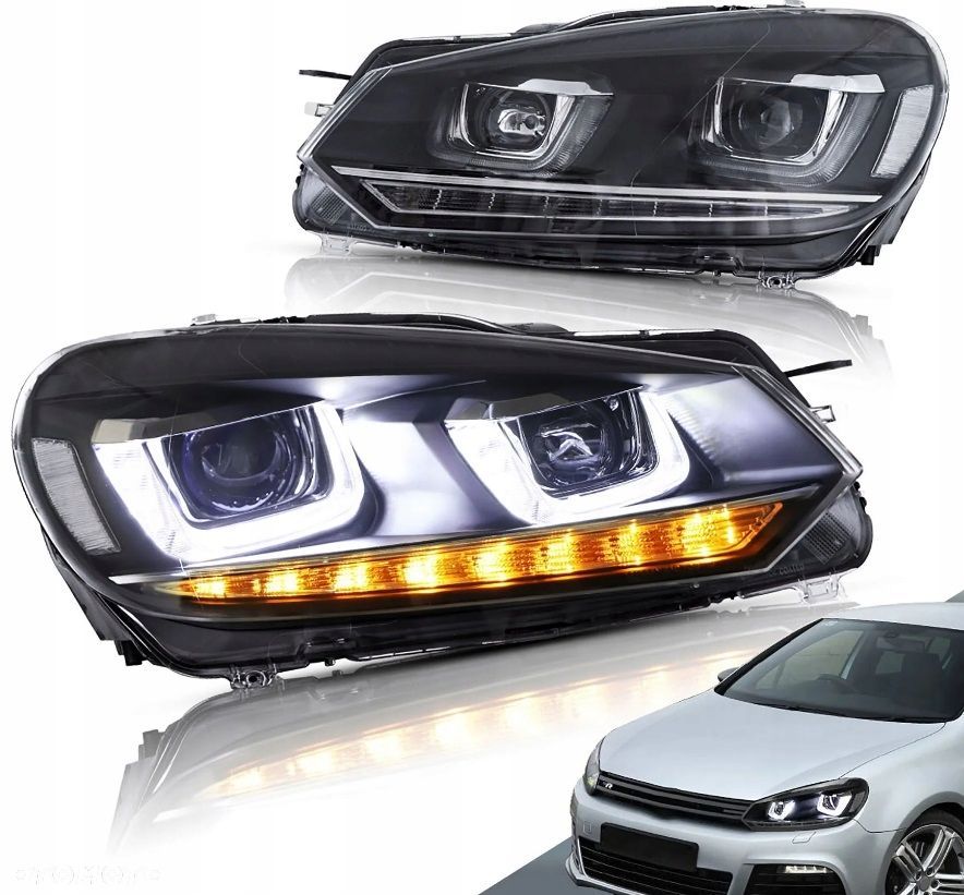 Reflektor Lampa kpl Vland Diody Soczewka Tuning Xenon-look VW Golf VI 6 5k0 - 4