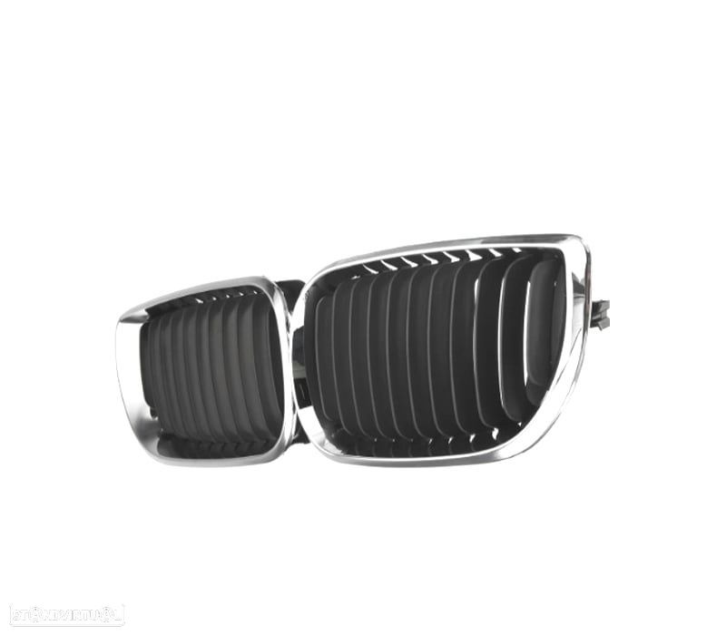 GRELHAS FRONTAIS BMW E60 E61 03-10 PRETO CROMADO - 2