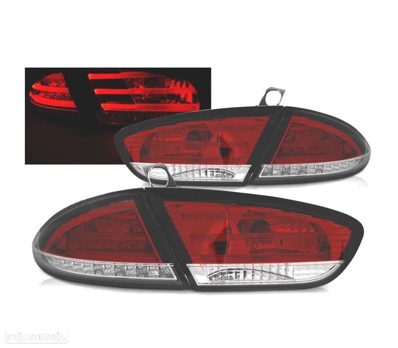 FAROLINS TRASEIROS CELIS LED SEAT LEON 09-12 VERMELHO BRANCO - 1