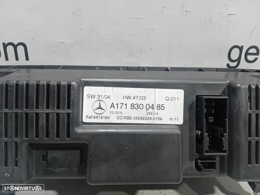 Painel Controle de Rádio Climatronic Sofagem Mercedes SLK R171 A1718300485 Original - 4