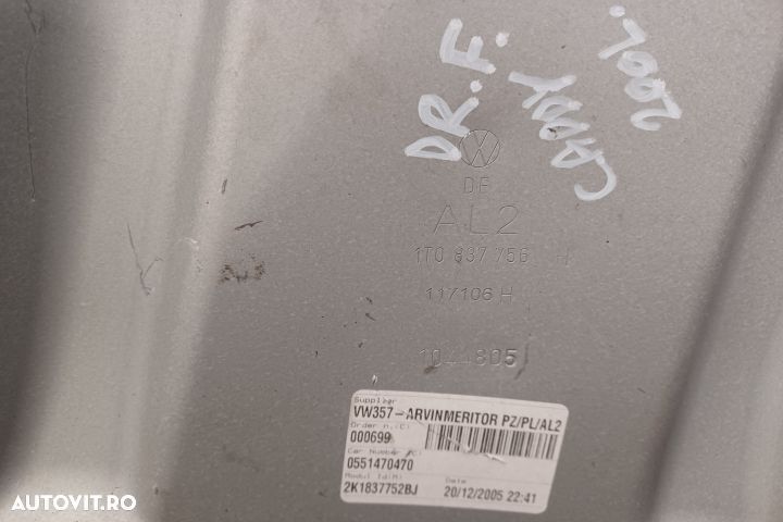 Macara geam fata dreapta electrica 1K0959792G 1T0959702B  1T0837756H - 4