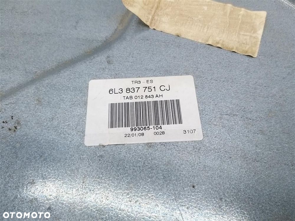 Podnośnik szyby przód lewy Seat Ibiza  III 2002-2008 6L3837755AD 3DRZWI - 7