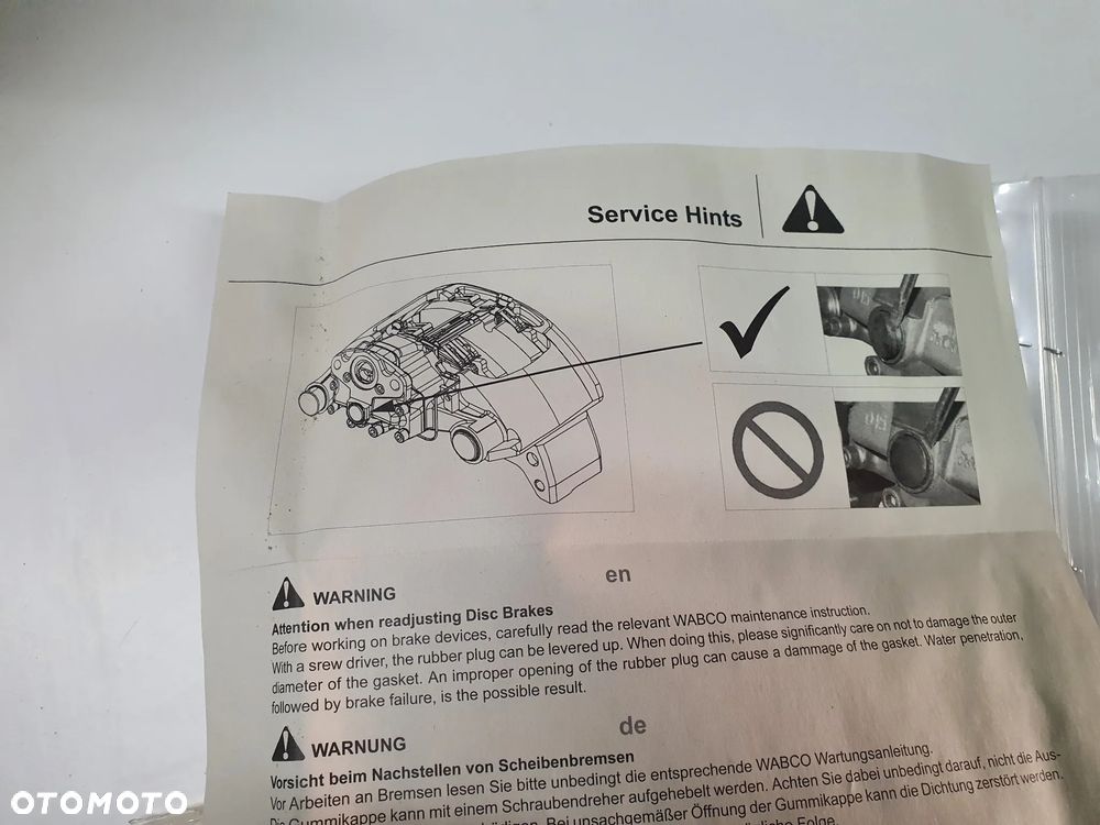 Zestaw naprawczy zacisku hamulcowego Wabco PAN17 12999580VT - 14