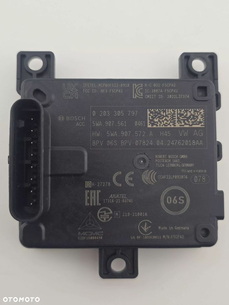 NOWY ORYGINALNY RADAR DISTRONIC ACC VW AUDI SKODA 5WA907561A 0203305797 - 4