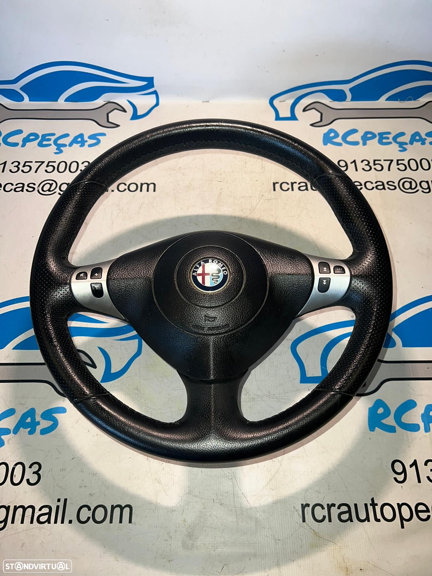 VOLANTE GUIADOR COMPLETO 147 937 COLLEZIONE PELE PERFURADA COMANDOS MULTIFUNÇÕES AIRBAG ALFA ROMEO 147 937 COLLEZIONE - 1